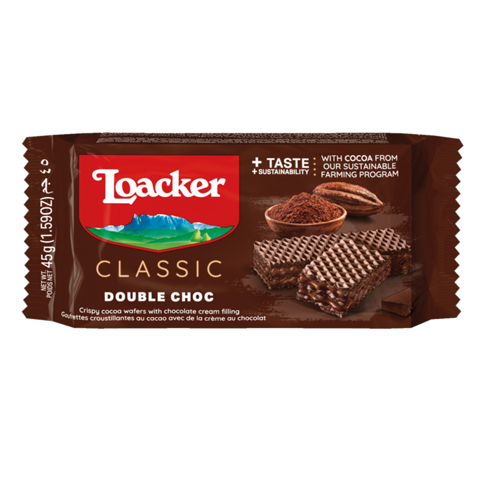 LOACKER DOUBLE CHOC 45G